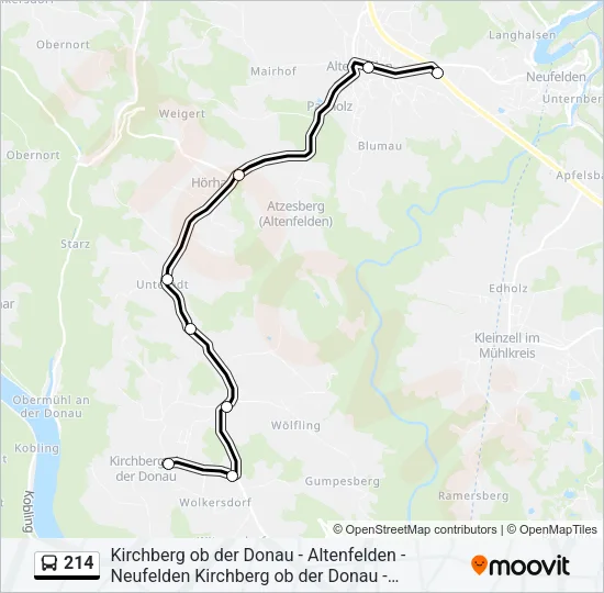 214 Bus Line Map