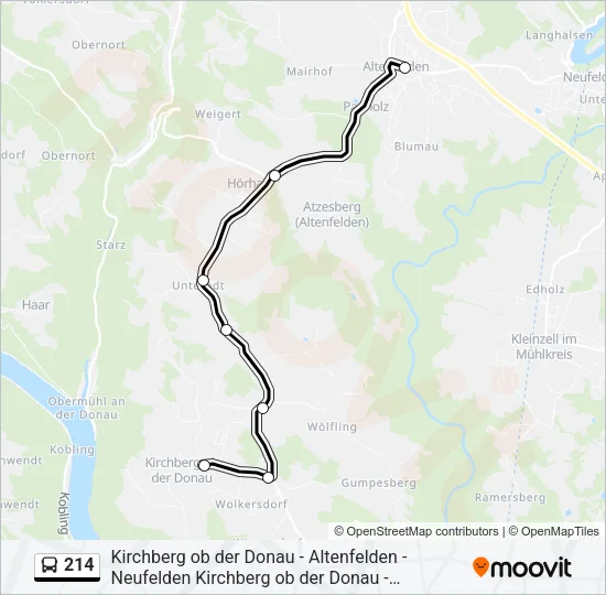 214 Bus Line Map