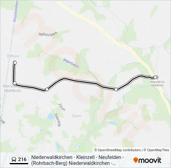 216 Bus Line Map