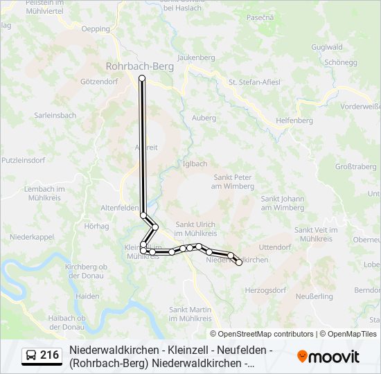 216 Route: Fahrpläne, Haltestellen & Karten - Rohrbach-Berg (Aktualisiert)