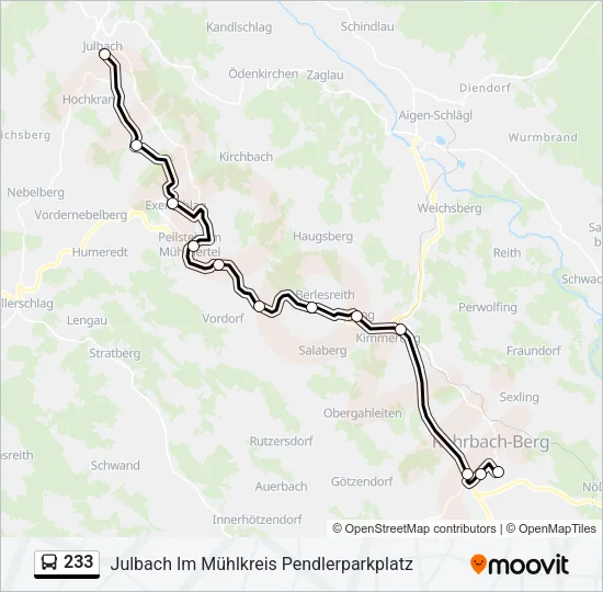 233 Bus Line Map