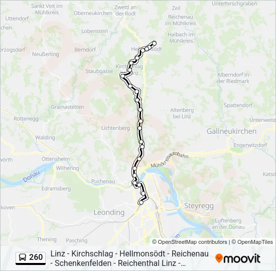 260 Bus Line Map