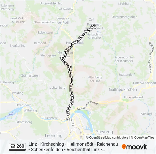 260 Bus Line Map