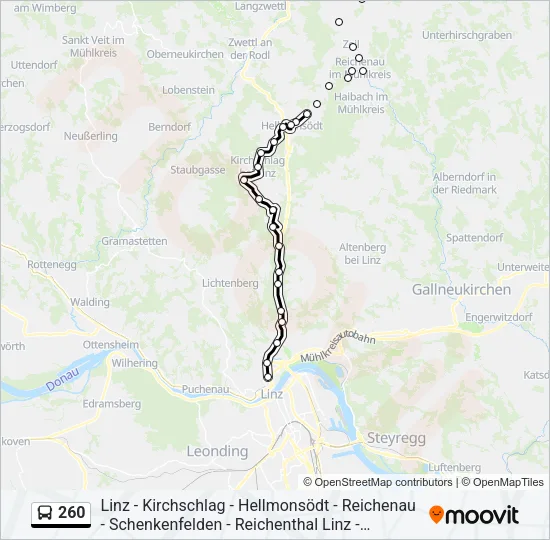 260 Bus Line Map