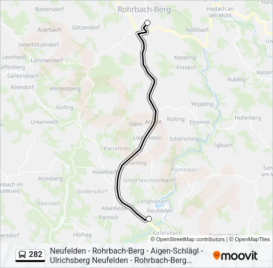 282 Bus Line Map