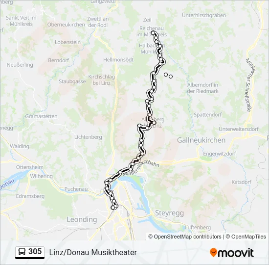 305 Bus Line Map