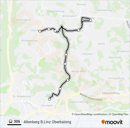 306 bus Line Map