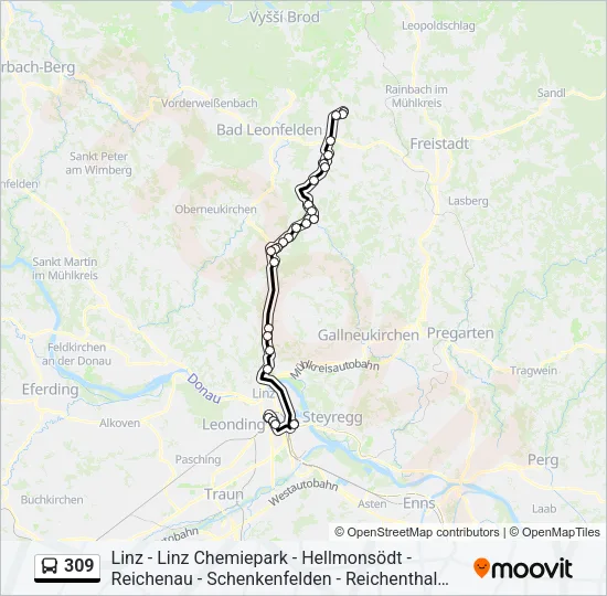 309 Bus Line Map