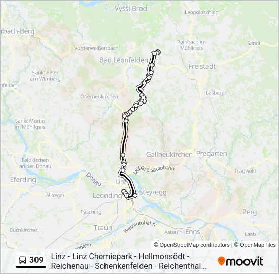 309 Bus Line Map