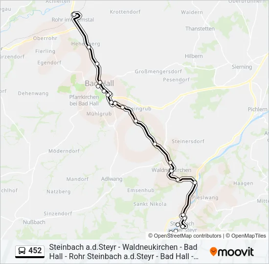 452 Bus Line Map