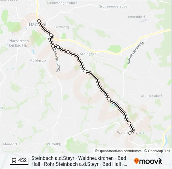 452 Bus Line Map