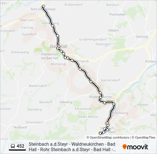 452 Bus Line Map