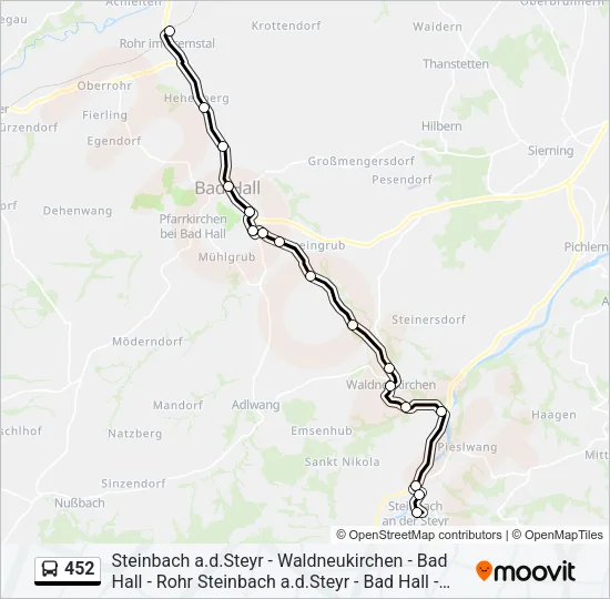 452 Bus Line Map