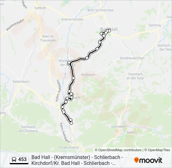 453 Bus Line Map