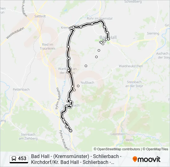 453 Bus Line Map