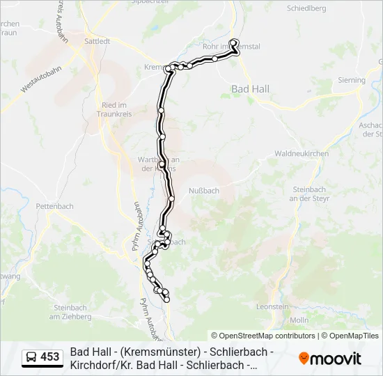 453 Bus Line Map
