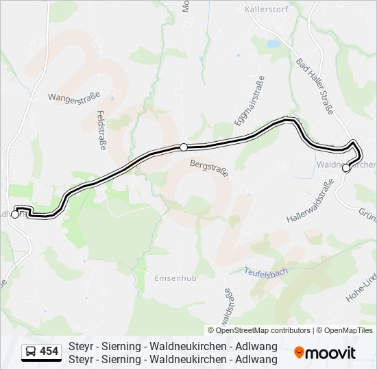 454 Route Schedules, Stops & Maps Adlwang Weiter 468 Kirchdorf (Updated)