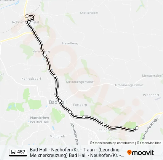 457 Bus Line Map