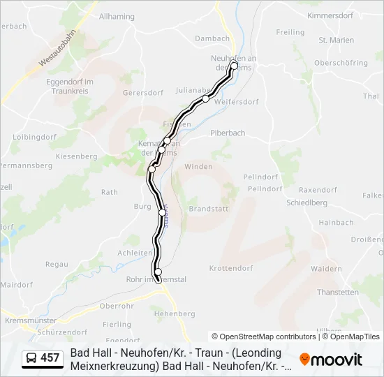 457 Bus Line Map