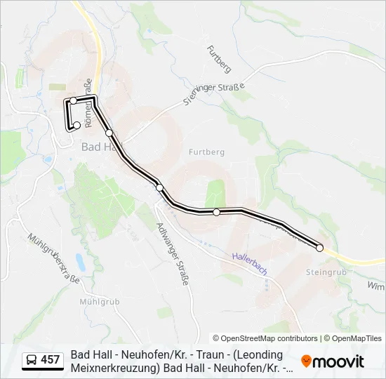 457 Bus Line Map