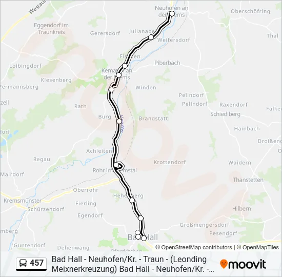 457 Bus Line Map
