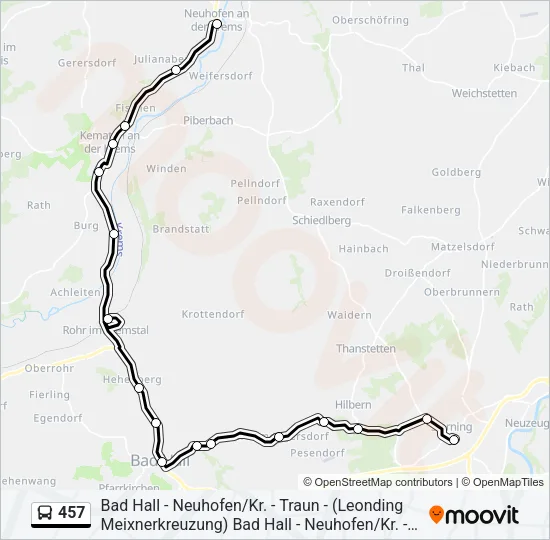 457 Bus Line Map