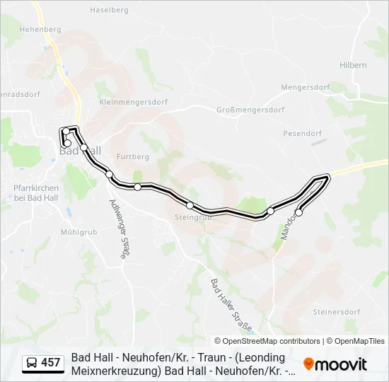 457 Bus Line Map