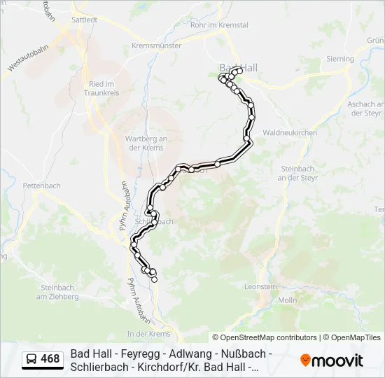 468 Bus Line Map