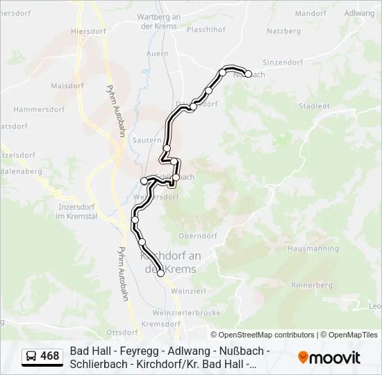468 Bus Line Map