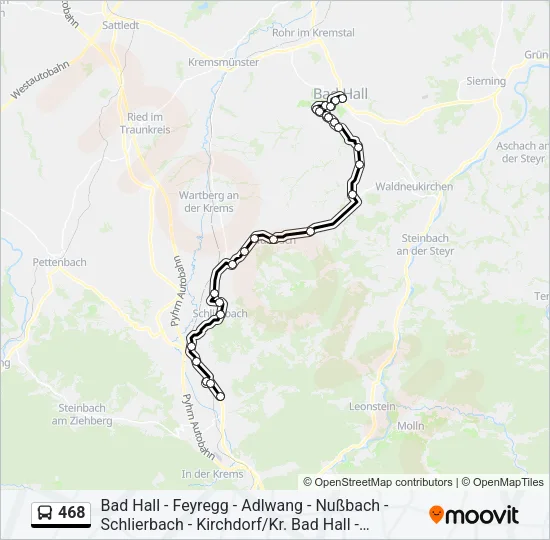 468 Bus Line Map