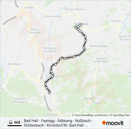 468 Bus Line Map