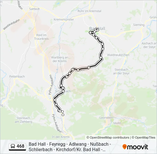 468 Bus Line Map