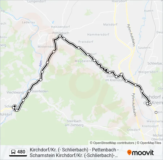 480 Bus Line Map