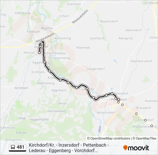 481 Bus Line Map