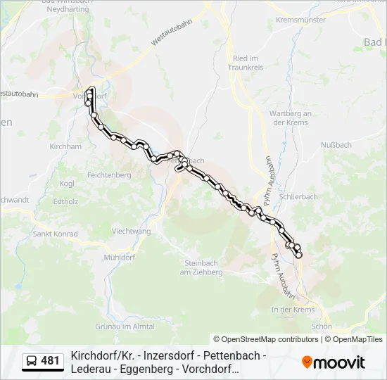 481 Bus Line Map