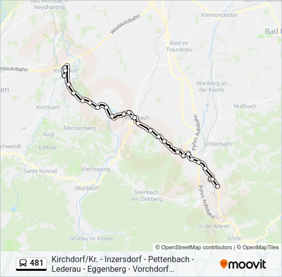 481 Bus Line Map