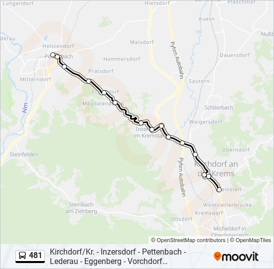 Buslinie 481 Karte