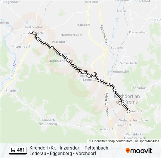 481 Bus Line Map