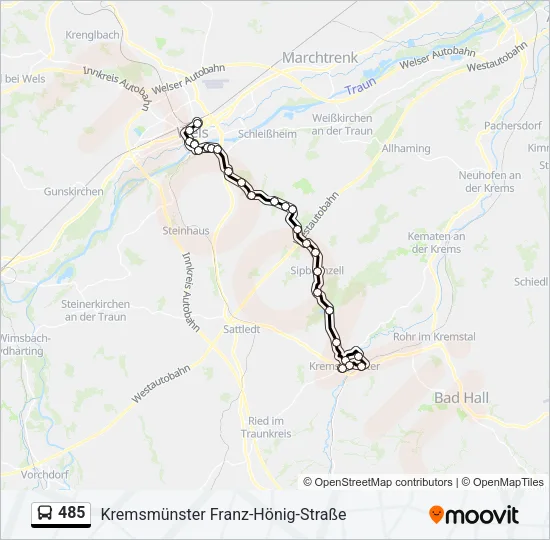 485 Bus Line Map