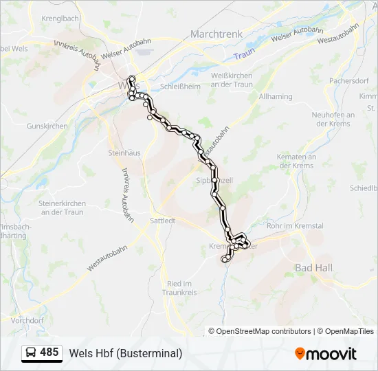 485 Bus Line Map