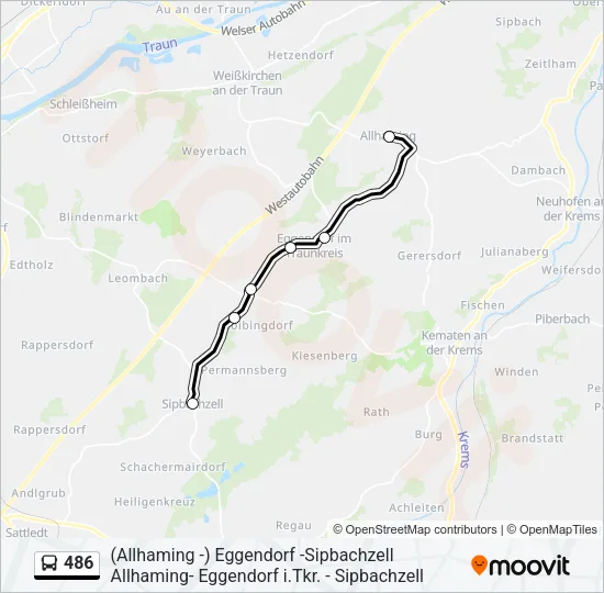 486 Bus Line Map
