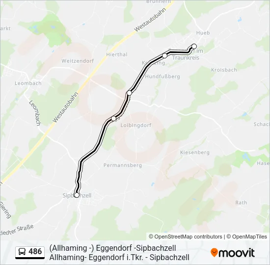 486 Bus Line Map