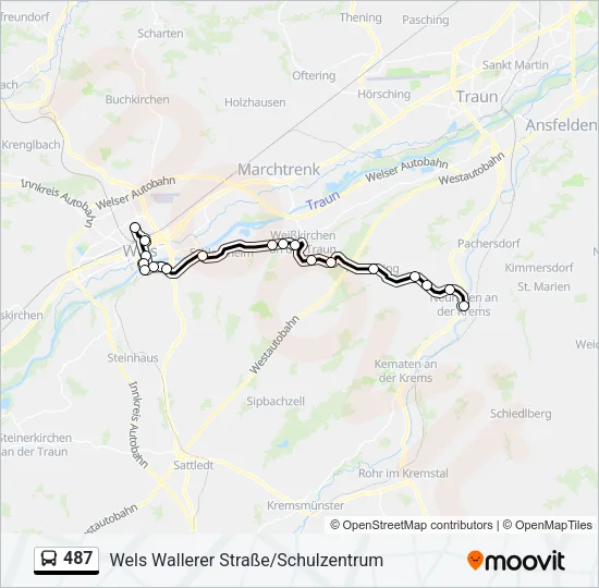 487 Bus Line Map
