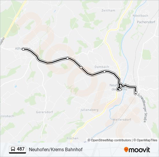 487 bus Line Map