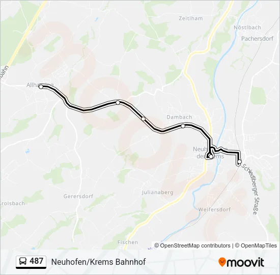 487 Bus Line Map