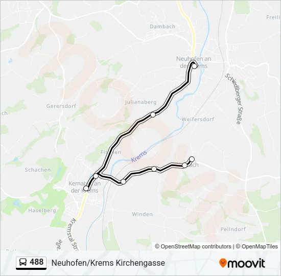 488 Bus Line Map