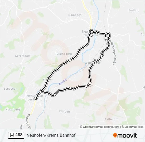 488 Bus Line Map