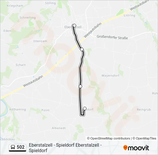 502 Bus Line Map