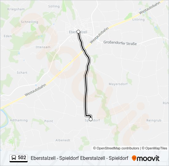 502 Route: Schedules, Stops & Maps - Spieldorf Weiter Wels Hbf (Updated)