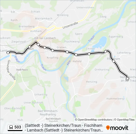 503 Bus Line Map